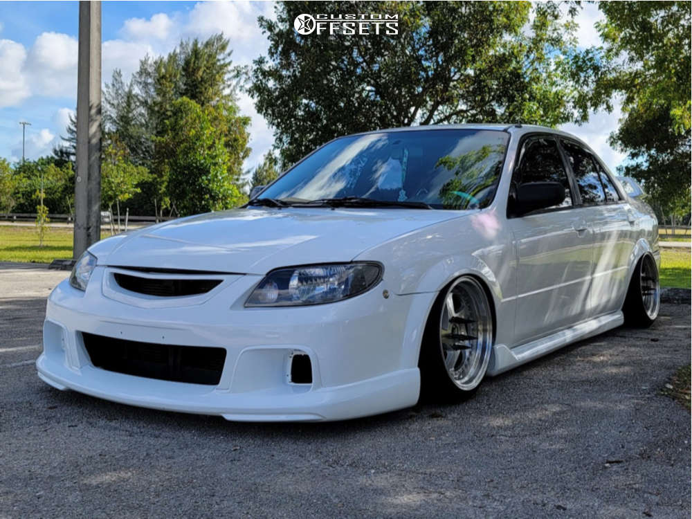 2003 Mazda Protege with 16x8 20 MST Mt15 and 195/40R16 Waterfall