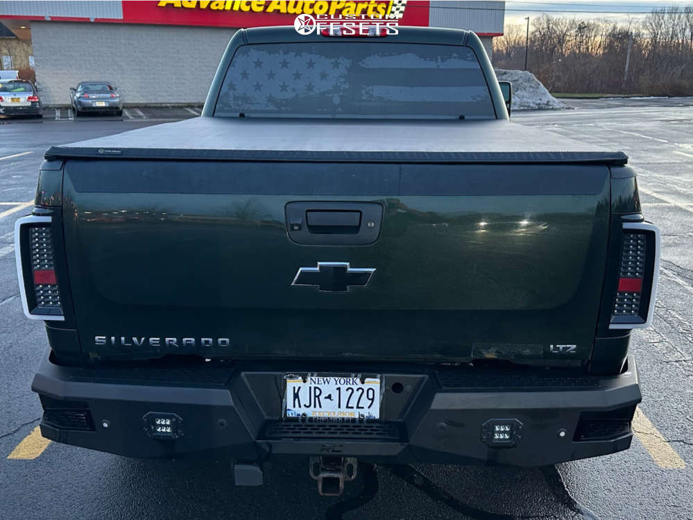 2013 Chevrolet Silverado 1500 with 20x10 18 Fuel Flame 6 and 275/60R20 Goodyear Wrangler