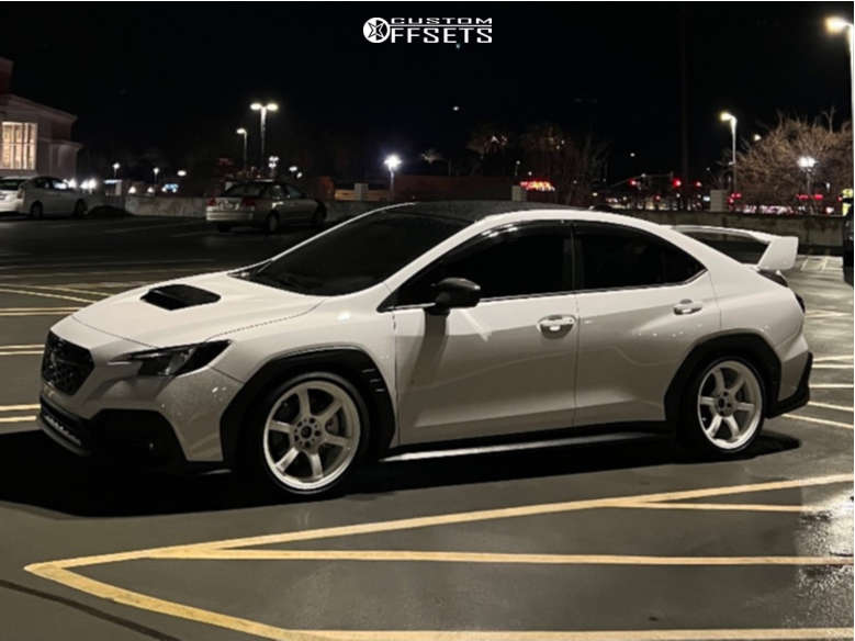 2022 Subaru WRX with 18x9.5 38 Gram Lights 57dr and 245/40R18
