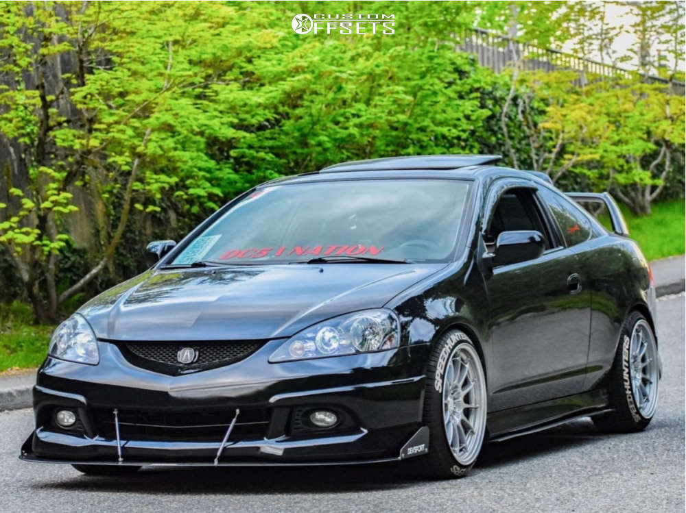 2005 Acura RSX with 18x9.5 27 Enkei Nt03 and 225/40R18 Pirelli