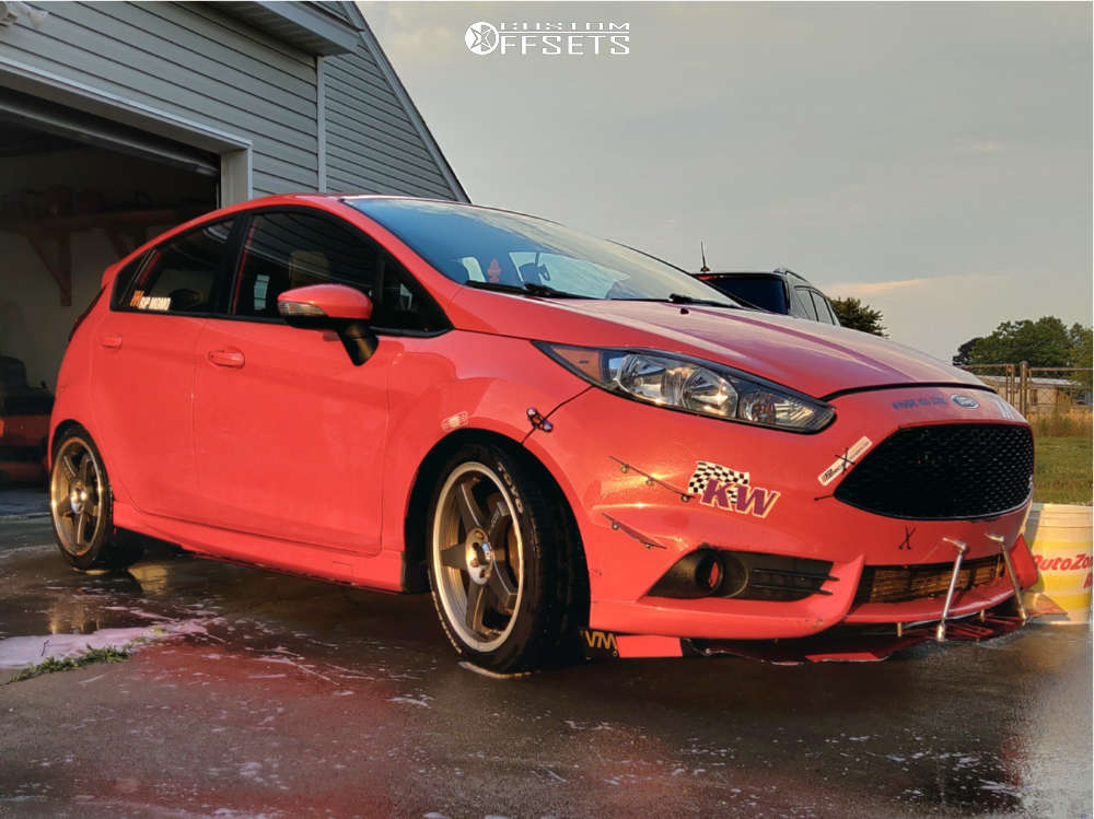2014 Ford Fiesta with 17x7 45 Enkei Ev5 and 205/45R17 Toyo Tires Proxes ...