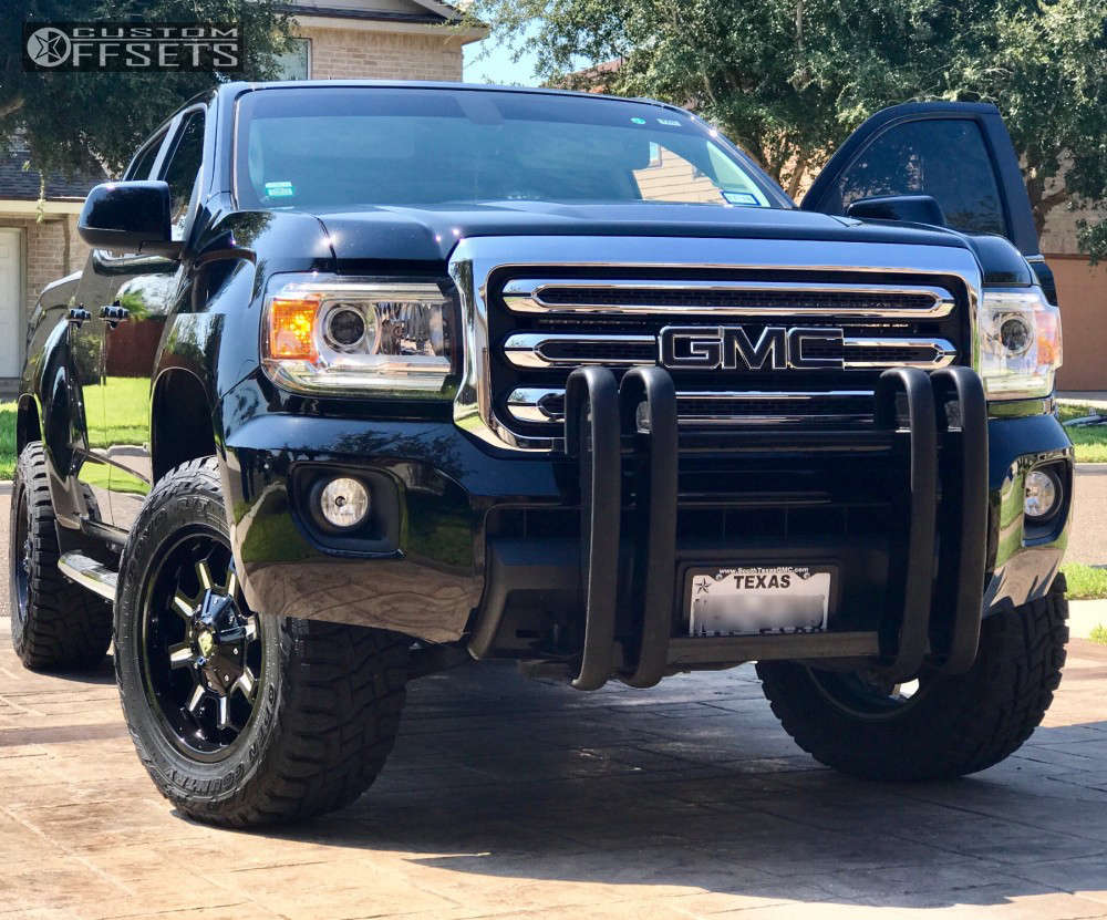 2016 GMC Canyon with 18x9 18 Mayhem Combat and 285/60R18 Toyo Tires