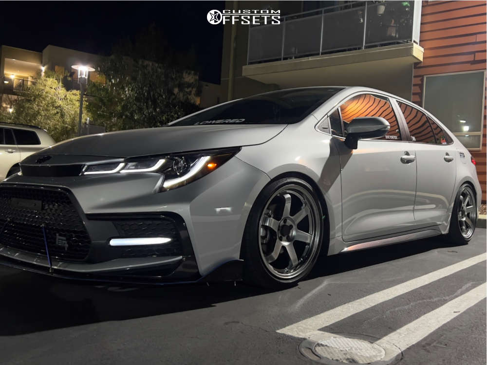 2022 Toyota Corolla with 18x8.5 35 AVID1 Av6 and 225/40R18 Dunlop