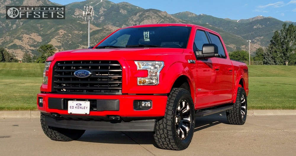 2017 Ford F150 with 20x9.5 6 Black Rhino Pinatubo and 33/12.5R20 Toyo Tires Open Country A/T