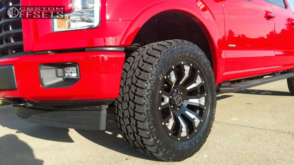 2017 Ford F150 with 20x9.5 6 Black Rhino Pinatubo and 33/12.5R20 Toyo Tires Open Country A/T