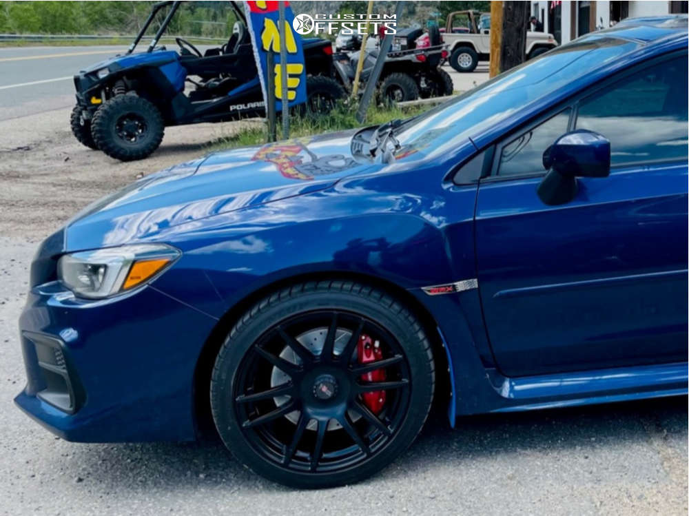 2021 Subaru WRX with 18x8.5 40 Voxx Pisa and 245/40R18 Nokian