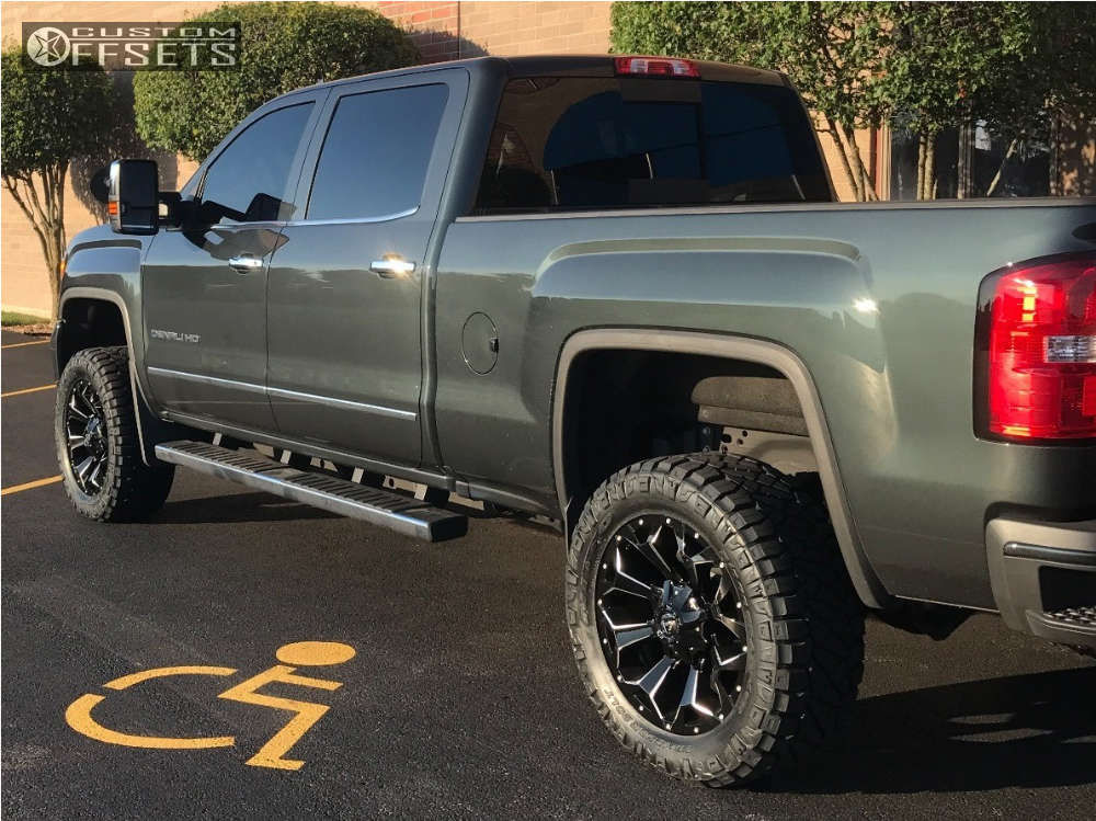 2017 GMC Sierra 3500 HD Wheel Offset Aggressive > 1" Outside Fender Leveling Kit 254674