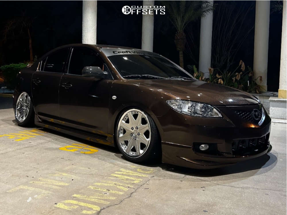 2007 Mazda 3 with 18x8 42 Leon Hardiritt Waffe and 215/35R18