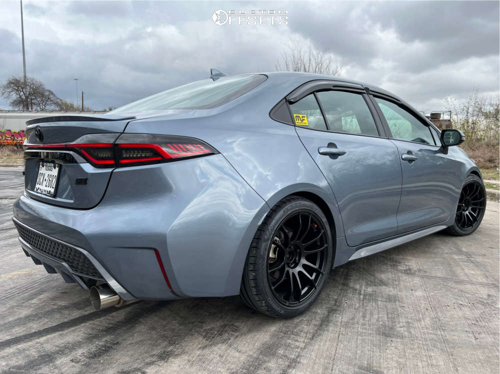 2021 Toyota Corolla with 18x8.5 33 AVID1 Av20 and 235/40R18 Kumho Ecsta ...