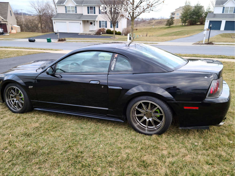 2002 Ford Mustang with 18x9 35 XXR 527d and 275/40R18 Continental ...