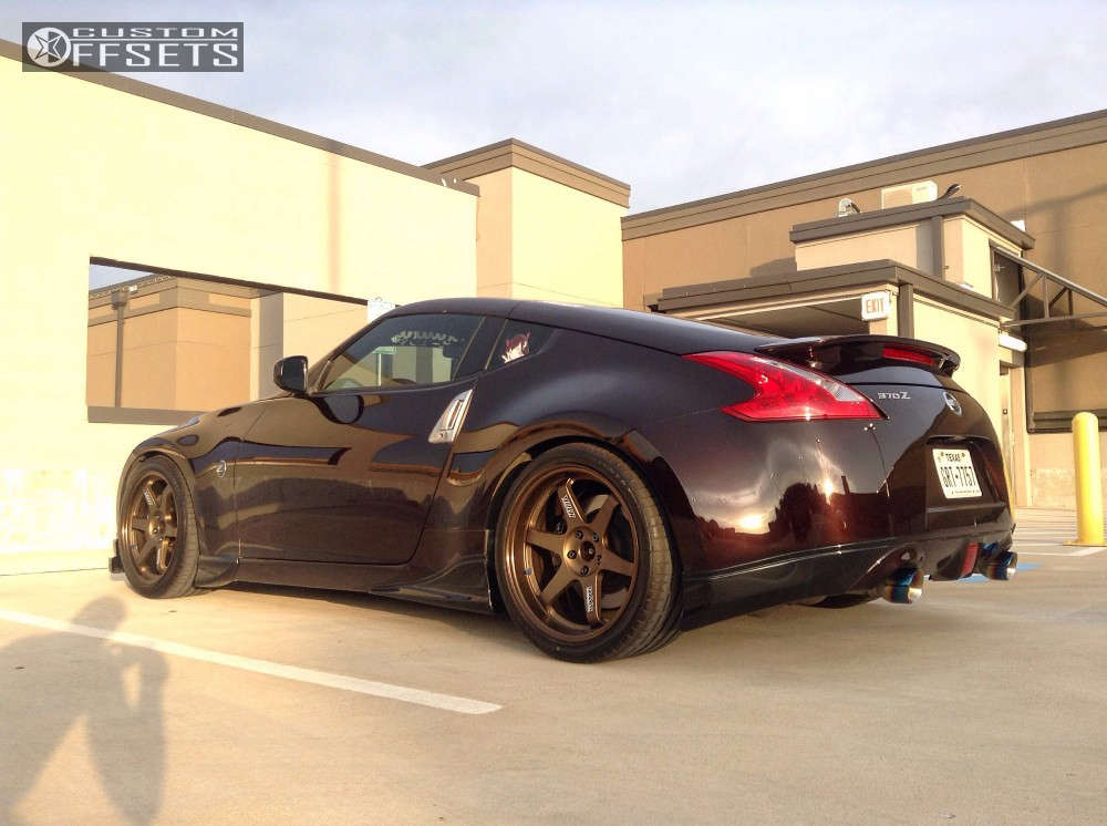 2010 Nissan 370Z with 19x9.5 22 Volk Te37 and 275/35R19 Bridgestone ...