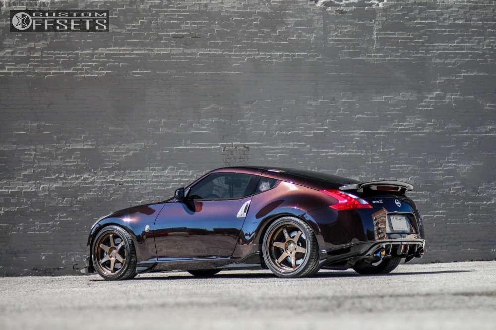 2010 Nissan 370Z with 19x9.5 22 Volk Te37 and 275/35R19 Bridgestone ...