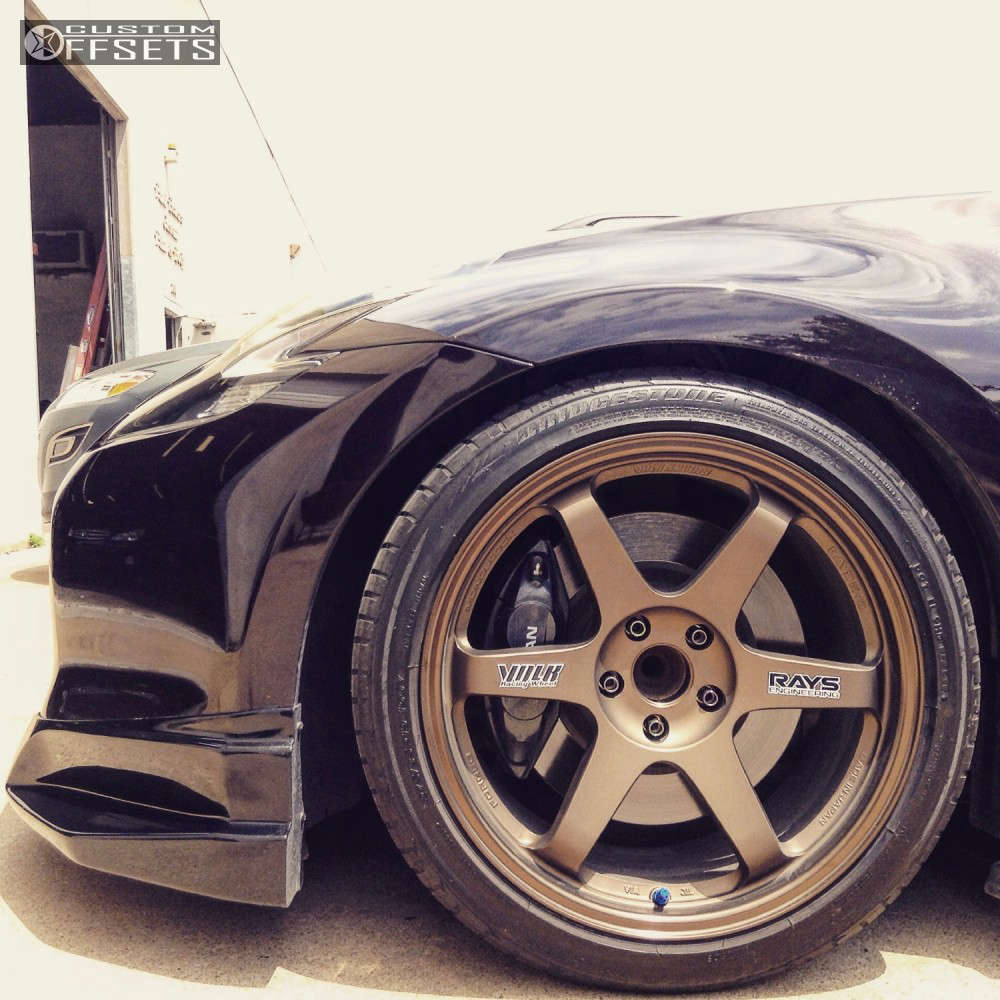 2010 Nissan 370Z with 19x9.5 22 Volk Te37 and 275/35R19 Bridgestone ...