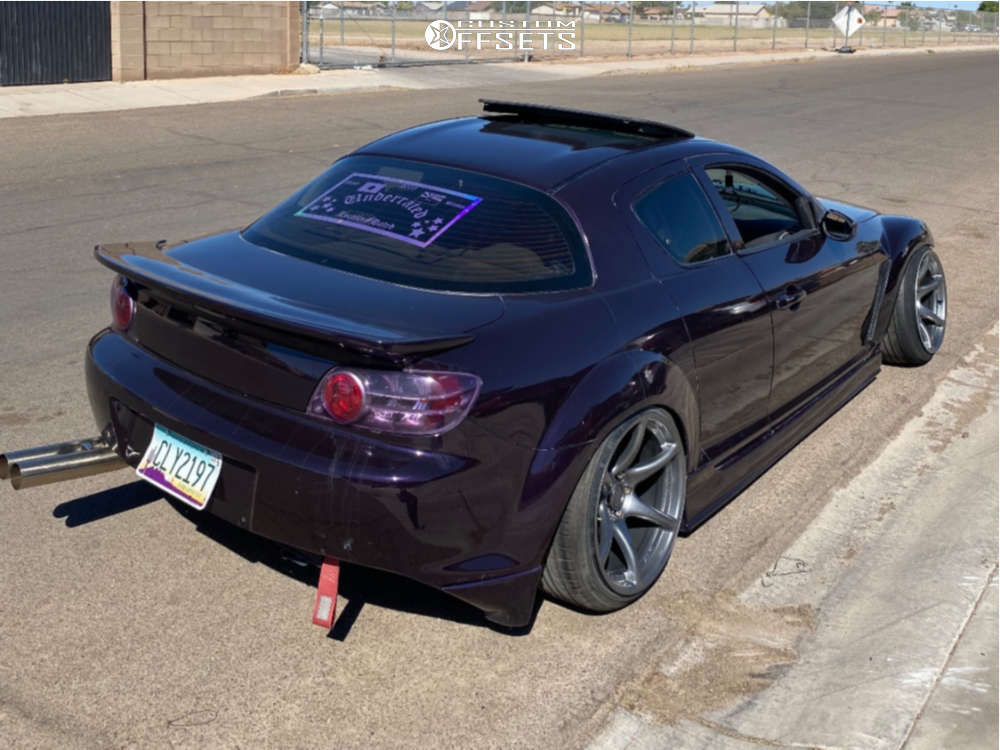 2004 Mazda RX-8 with 18x10.5 12 Kansei Tandem and 215/40R18