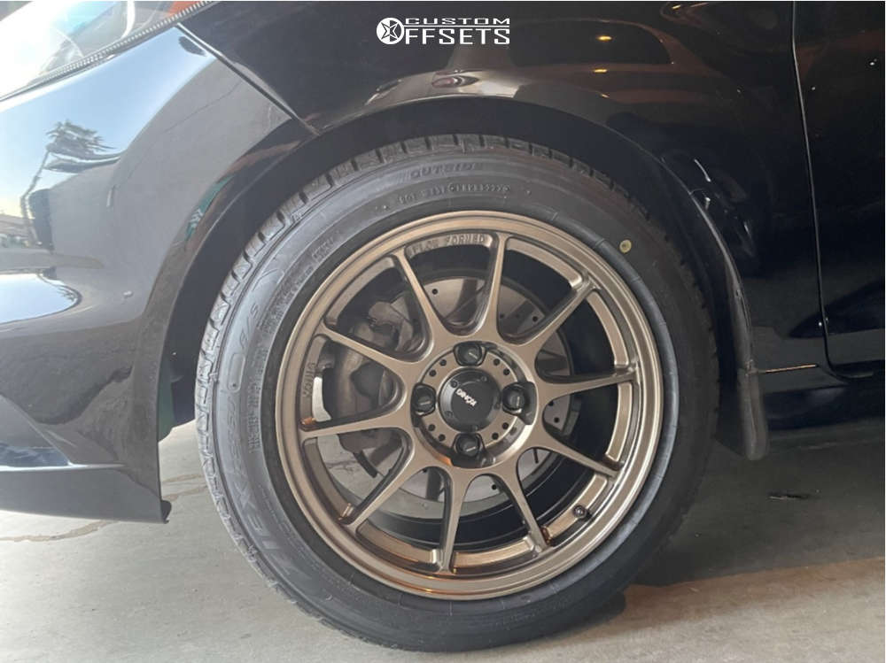 2017 Ford Fiesta with 16x8 40 Konig Dekagram and 205/50R16 Falken