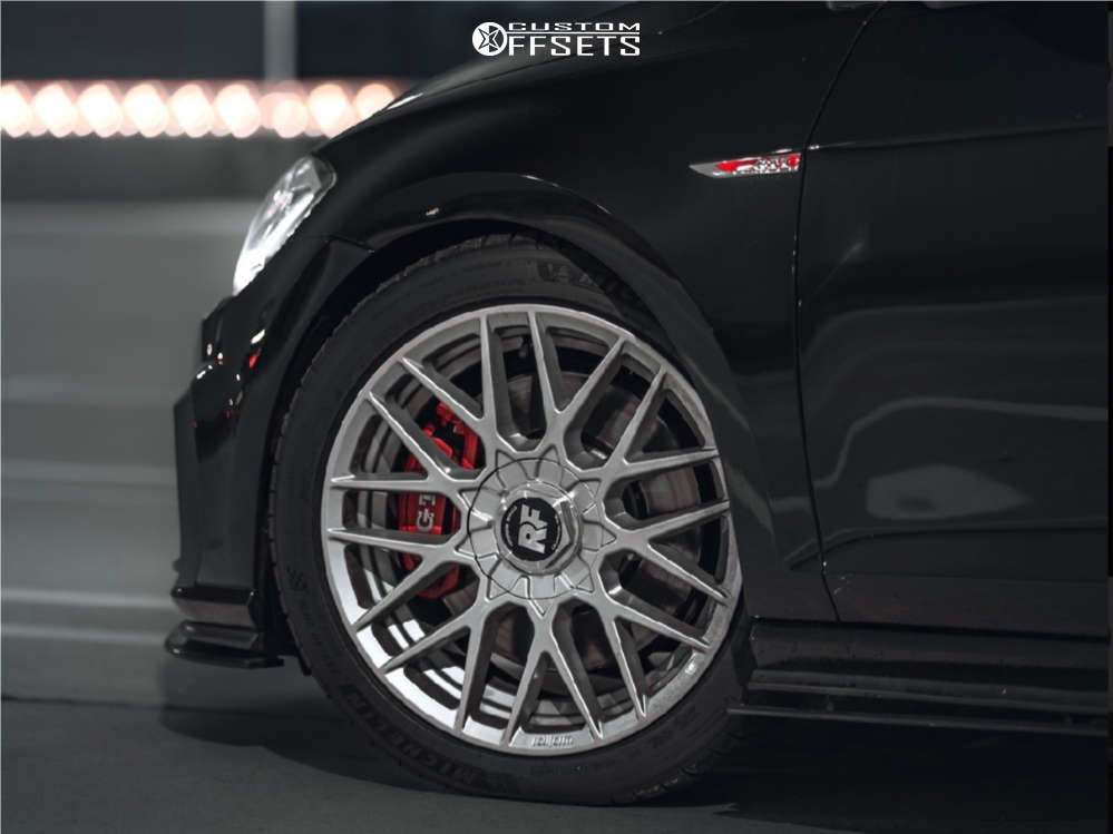 2019 Volkswagen GTI with 18x8.5 45 Rotiform Rse and 245/40R18 Michelin ...