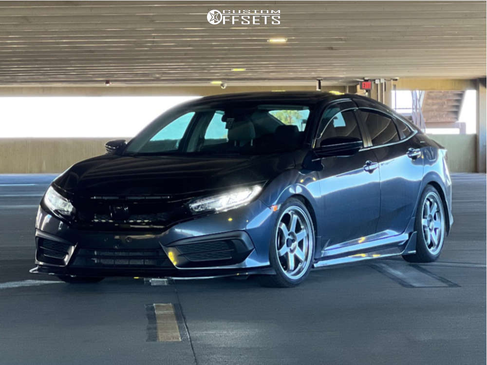 2017 Honda Civic with 18x8 35 AVID1 Av6 and 225/45R18 Continental