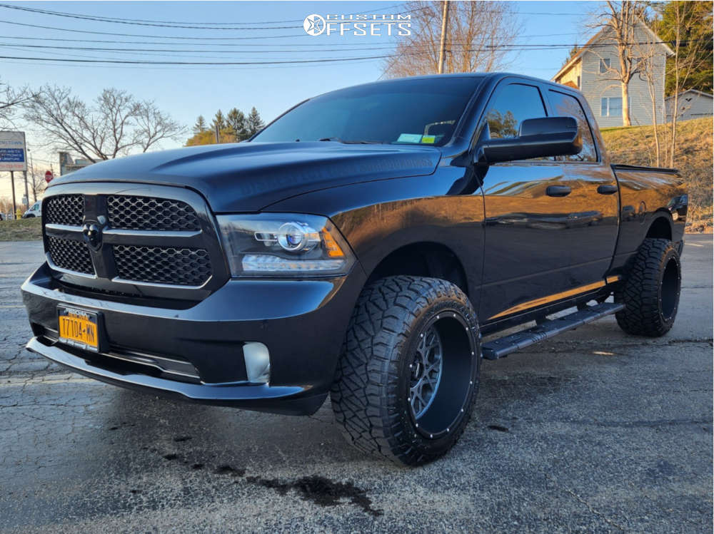 2018 Ram 1500 with 20x12 -51 Vision Rocker and 33/12.5R20 Nitto Ridge ...