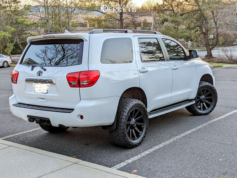 2016 Toyota Sequoia with 20x9 20 Fuel Contra and 305/55R20 Nitto Recon ...