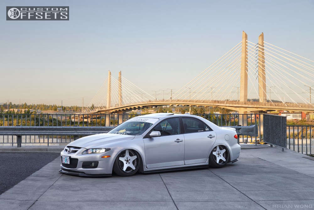 2007 Mazda MazdaSpeed6 with 19x9.5 15 Praxis VP05 and 225/35R19