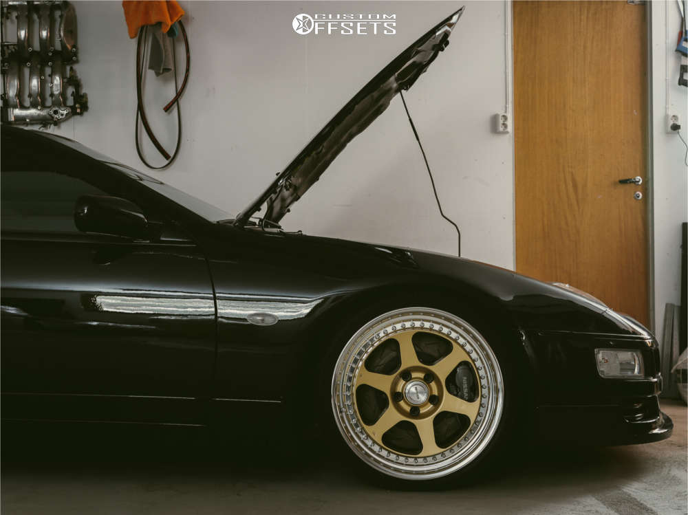 1996 Nissan 300ZX with 19x9.5 33 Work Meister L1 3p and 245