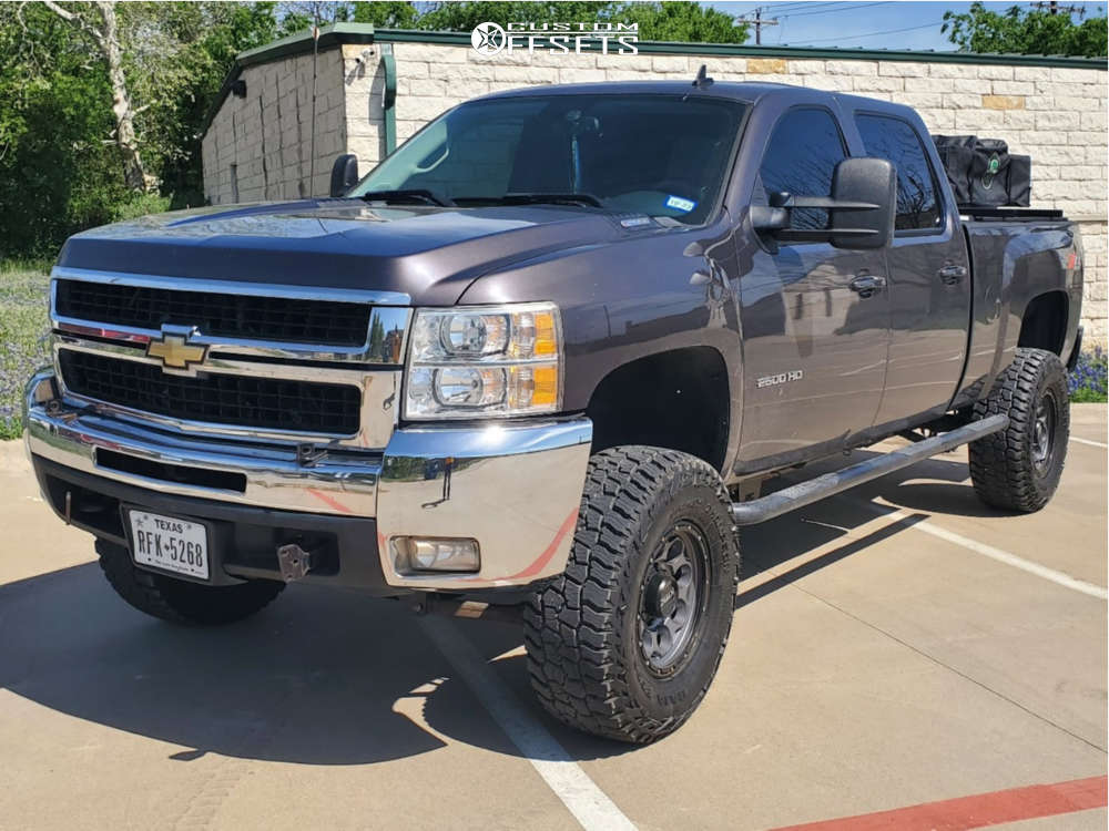 2010 Chevrolet Silverado 2500 HD with 17x8.5 0 KMC KM541 and