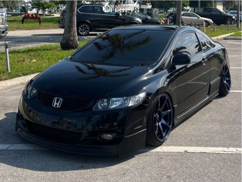2010 Honda Civic with 18x9.5 15 Motegi Mr154 and 215/35R18