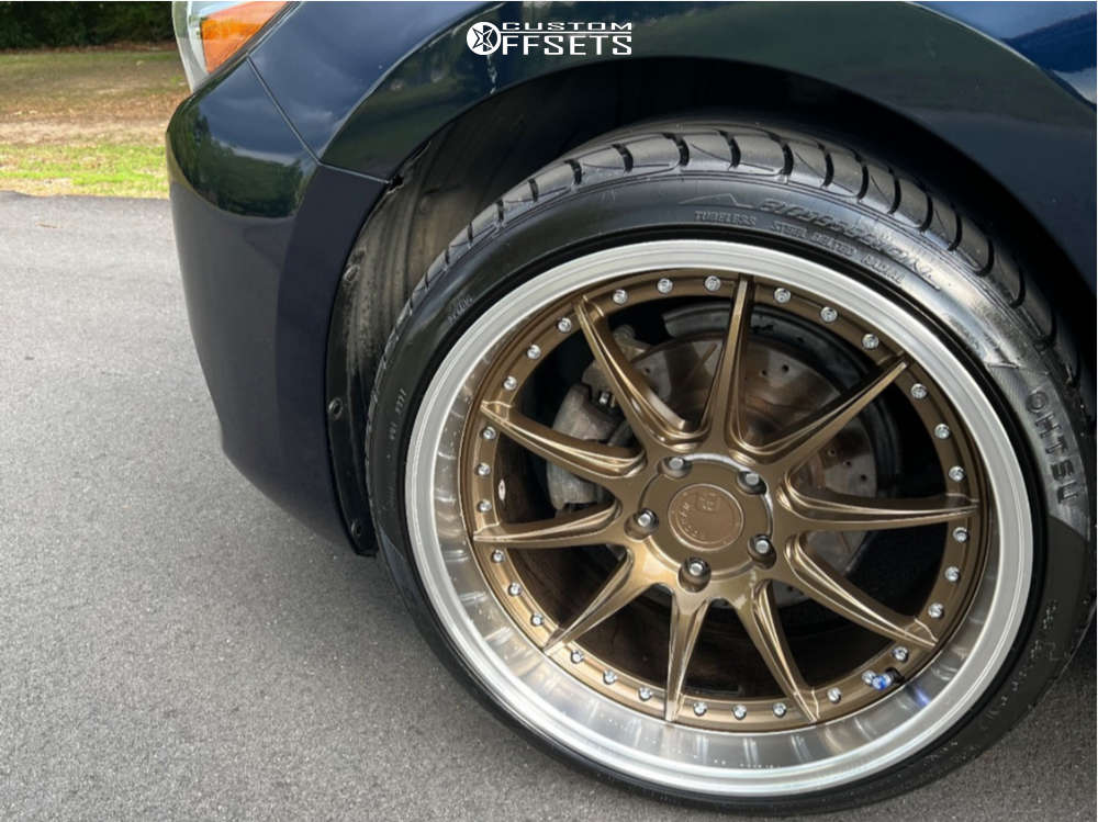 2018 Mazda 3 with 19x9.5 22 Aodhan Ds07 and 235/35R19 Ohtsu Fp8000