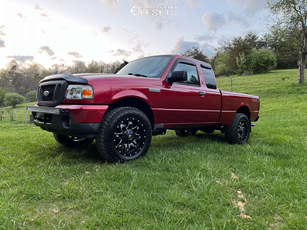 2010 Ford Ranger with 18x9 1 Fuel Lethal and 265/60R18 Falken WildPeak ...