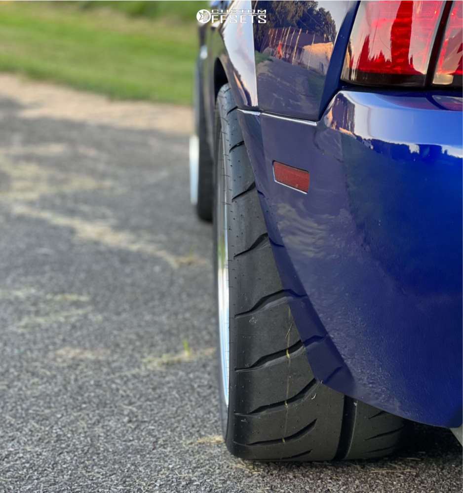2004 Ford Mustang with 18x9.5 15 Aodhan Ds05 and 255/40R18 Nitto