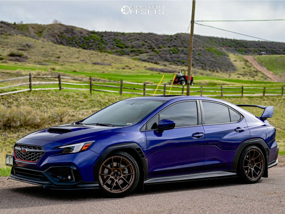 2022 Subaru WRX with 18x9.5 38 Enkei Tsv and 245/40R18 Dunlop
