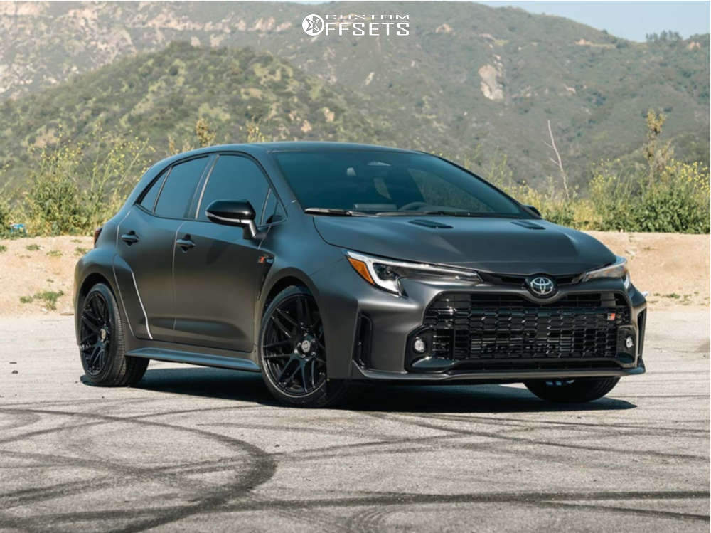 COROLLA /BLK×(調光GRY) 2023 Toyota GR Corolla with 18x9.5 35 Curva Cff300 and 245/40R18