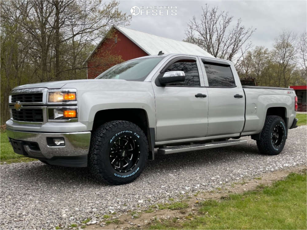 2014 Chevrolet Silverado 1500 with 17x10 -24 Moto Metal Mo962 and 285 ...