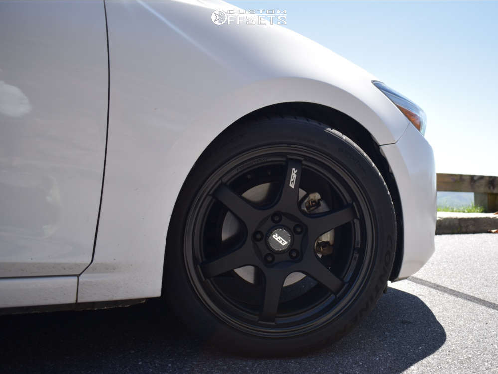 2018 Mazda 3 with 18x8.5 30 ESR Ap6 and 245/40R18 Continental