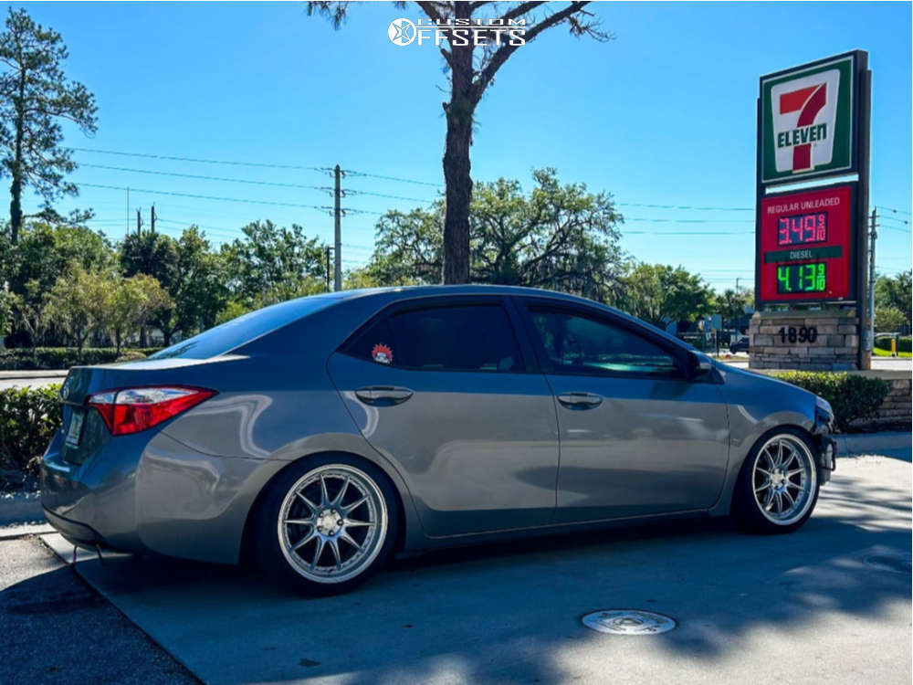 2015 Toyota Corolla with 18x8.5 35 Aodhan Ds07 and 225/40R18