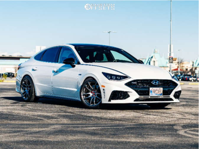2021 Hyundai Sonata with 19x9.5 38 Work Emotion Cr Kiwami and 255/35R19 ...
