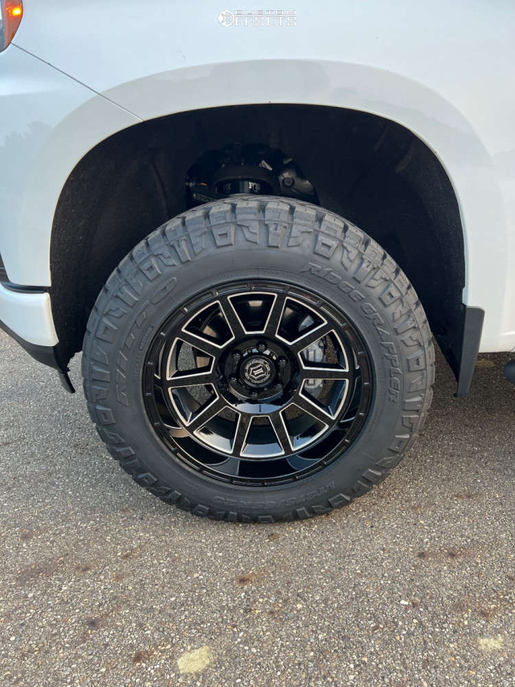 2022 Chevrolet Silverado 1500 LTD with 20x10 -24 Icon Alloys Recoil and ...