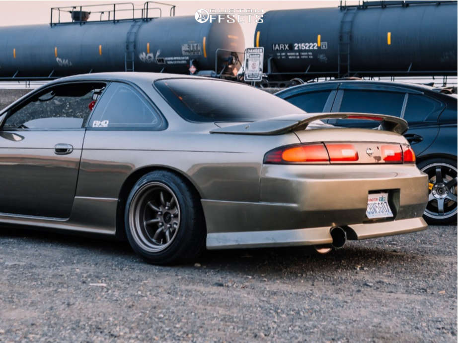1995 Nissan 240SX with 15x9 -13 Watanabe R-Type and 205/50R15