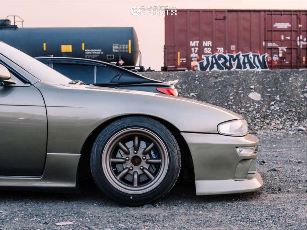 1995 Nissan 240SX with 15x9 -13 Watanabe R-Type and 205/50R15