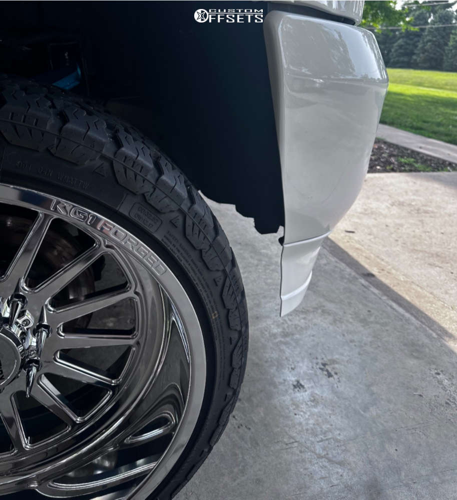 2017 GMC Sierra 2500 HD with 24x12 -44 KG1 Forged Rays and 305/35R24 ...