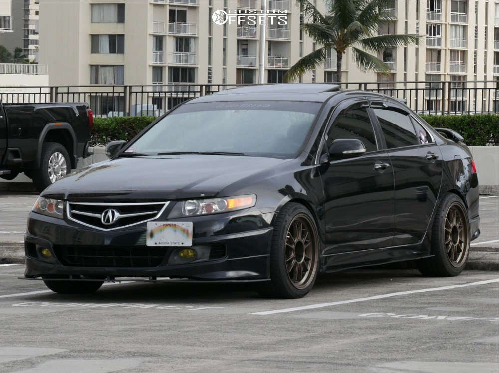 TS ブラック　2S 2007 Acura TSX with 18x9.5 25 Konig Hypergram and 245/40R18