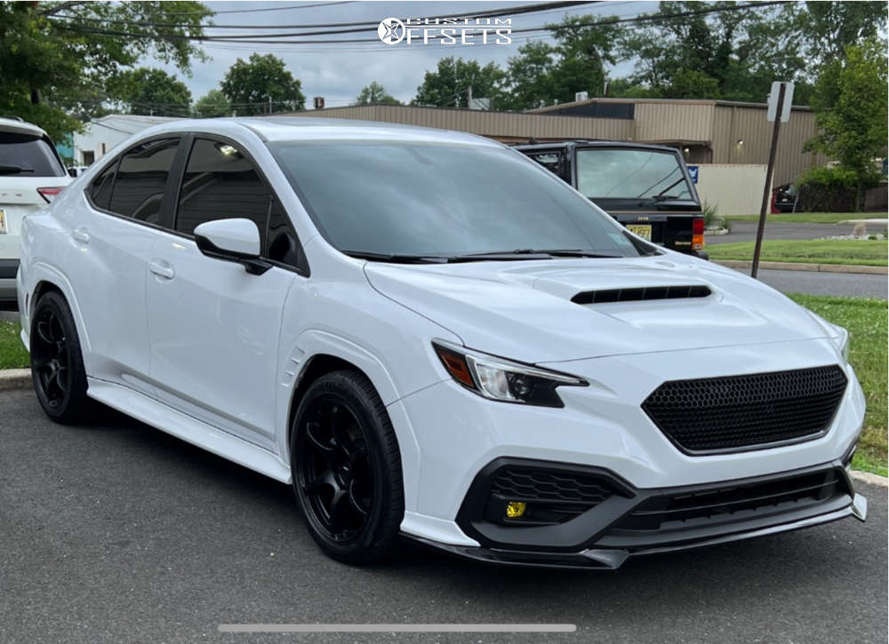 2022 Subaru WRX with 18x9.5 38 AVID1 AV26 and 255/40R18 General G