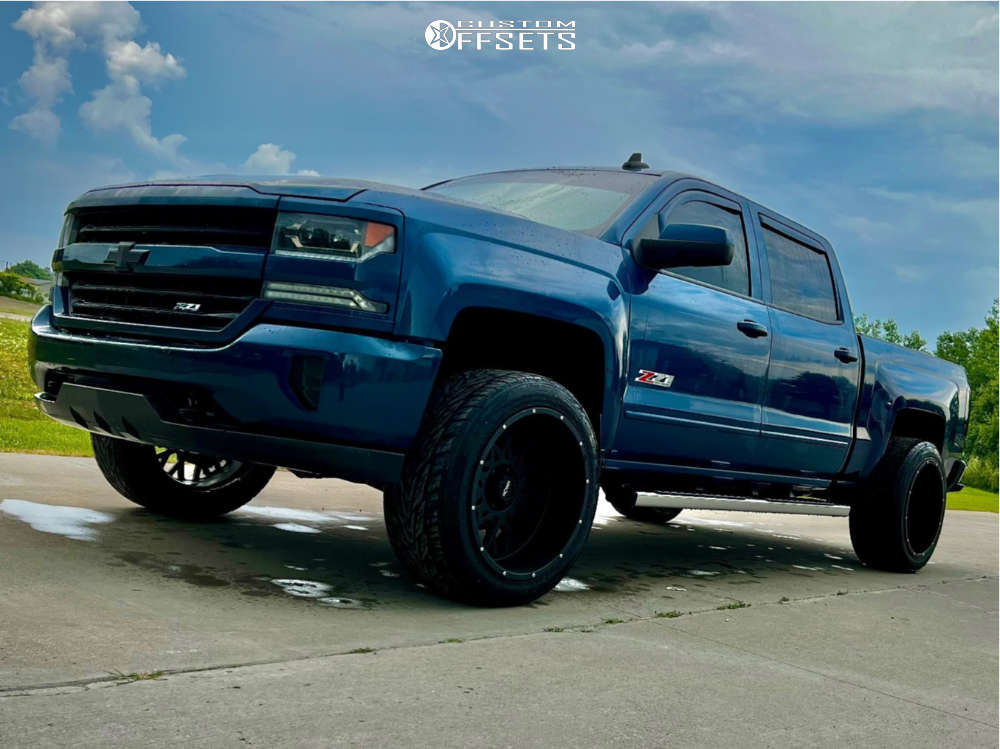 2018 Chevrolet Silverado 1500 with 22x12 -51 Vision Rocker and 295 ...