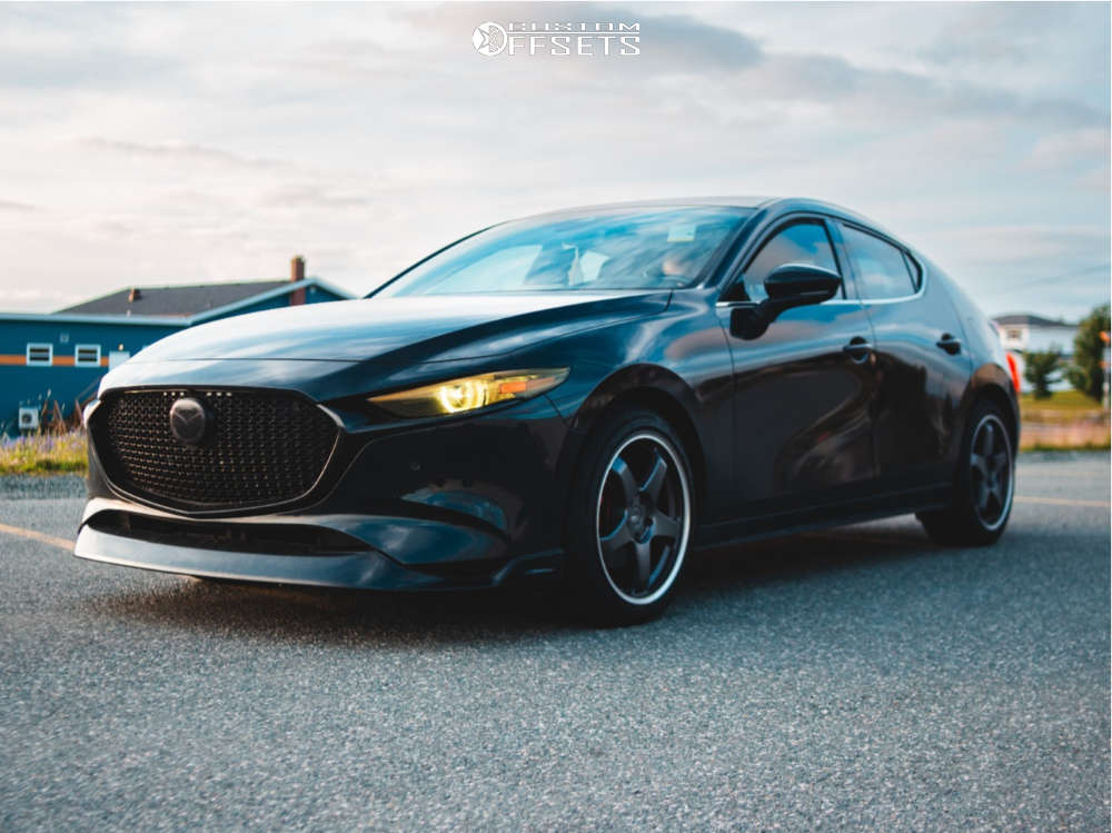 2022 Mazda 3 with 18x8.5 45 Motegi Mr151 and 215/45R18 Bridgestone