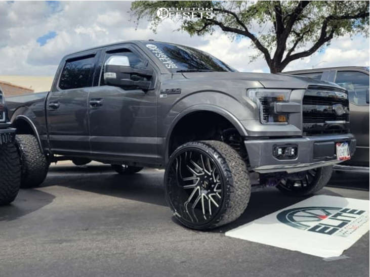 1 2016 F 150 Ford Xlt Rough Country Suspension Lift 65in Arkon Off Road Mandela Black Milled