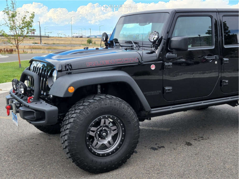 2015 Jeep Wrangler with 17x8.5 -6 Fuel Anza and 315/70R17 Kelly