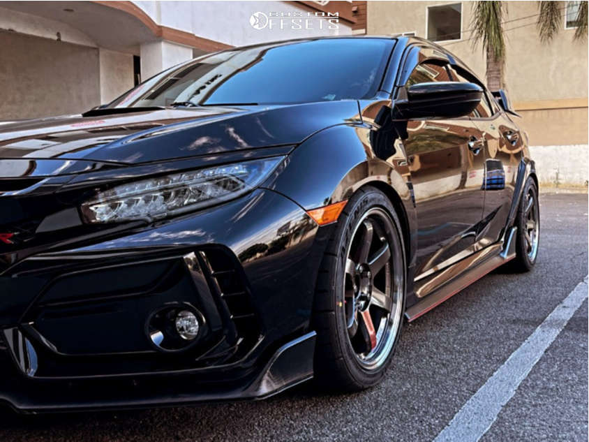 2019 Honda Civic with 18x9.5 38 Volk Te37sl and 265/35R18 Falken