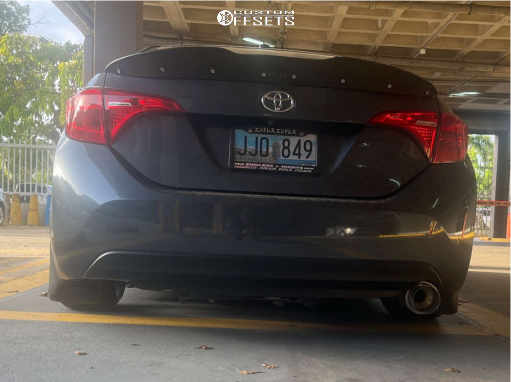2018 Toyota Corolla with 18x9.5 38 Gram Lights 57dr and 215/35R18 ...