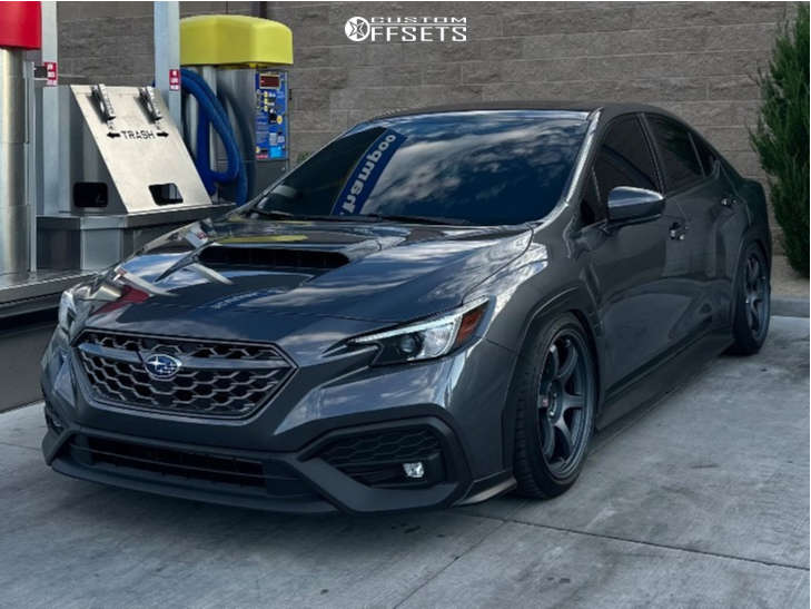 2022 Subaru WRX with 18x9.5 38 Gram Lights 57dr and 245/30R18