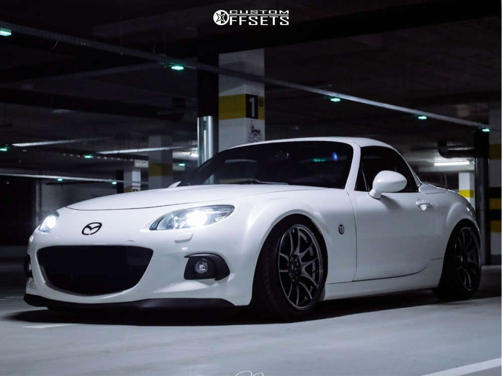2011 Mazda MX-5 Miata with 17x9 38 Work Emotion CR Kiwami and 215 